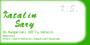 katalin sary business card